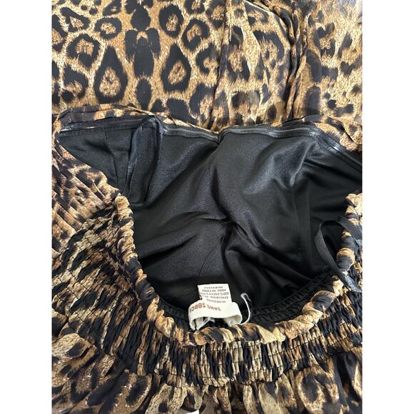 Sans Souci Leopard Print Strapless Maxi Dress Size M Boho Animal Print EUC - Picture 7 of 8